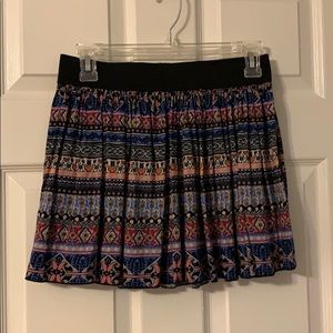 Tribal multicolor flowy skirt